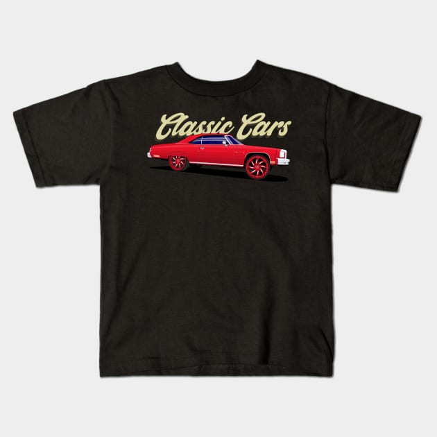 Classic Cars Big Ring Kids T-Shirt by masjestudio